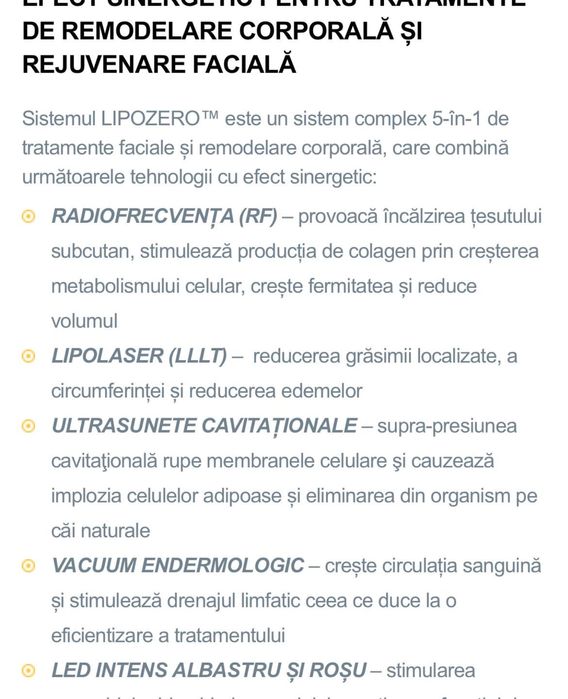 Aparat lipozero accept si variante auto