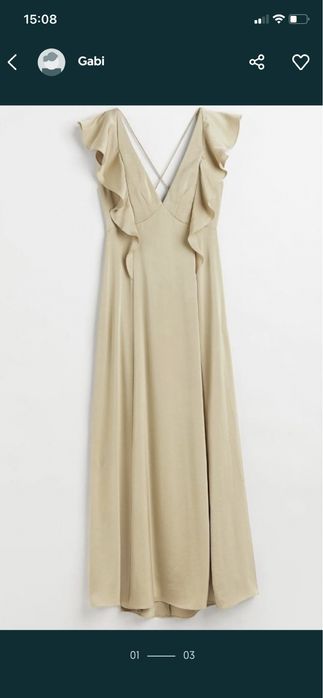 Rochie noua satin M asos hm zara mango