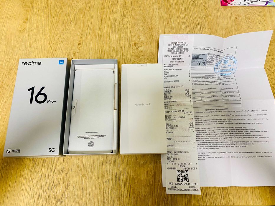 НОВ !!! Realme 16 Pro+, 512GB, 12GB RAM, 5G, Master Gold, ТЕХНОПОЛИС