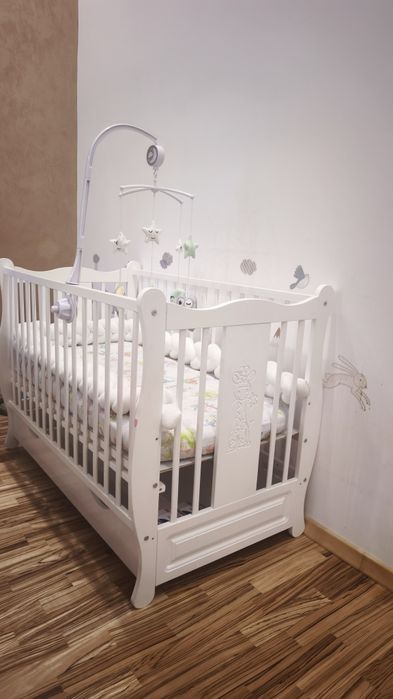 Pătuț bebe 3 in 1 - pătuț bebe, canapea și pat toddler