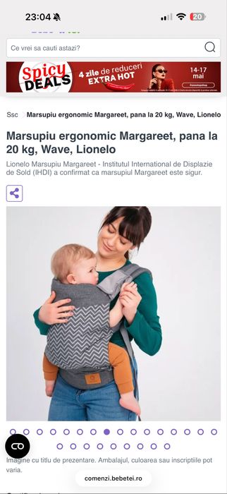 Marsupiu bebe nou