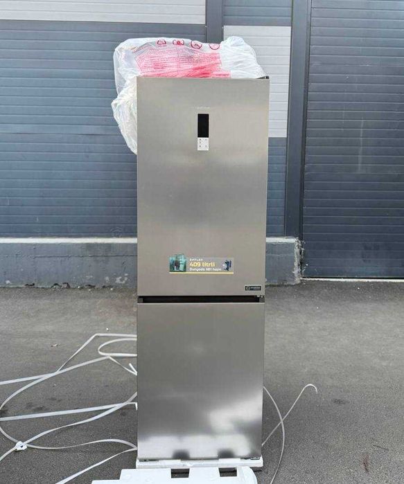 Холодильник Ziffler RFBF400SV Dark No Frost Inverter 409L Silver