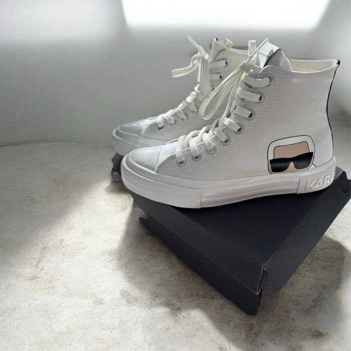 Бели високи гуменки Karl Lagerfeld – номер 37