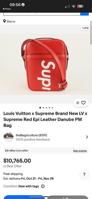 Geantă crossbody Louis Vuitton x Supreme Danube PPM