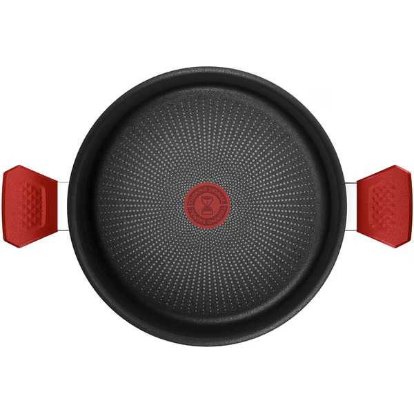 Oala rosie Tefal Daily Expert C2894602 diametru 24 cm 4.7 litri Thermo Signal noua Sigilata