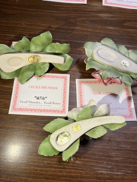 Колекция от 12 порцеланови рози,Capodimonte,Italy