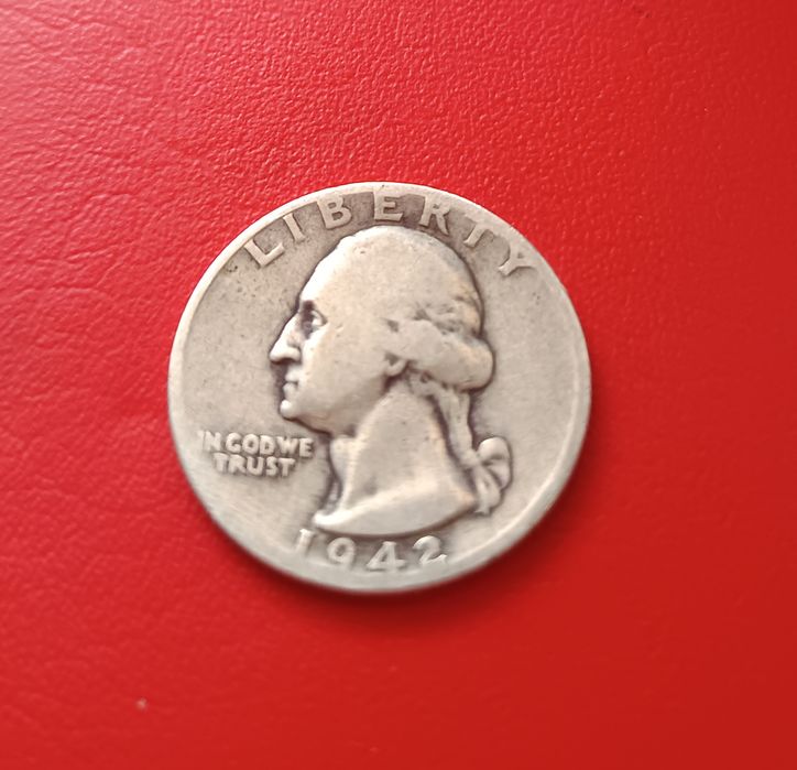 Quarter Dollar-USA-1942 D.Сребро!