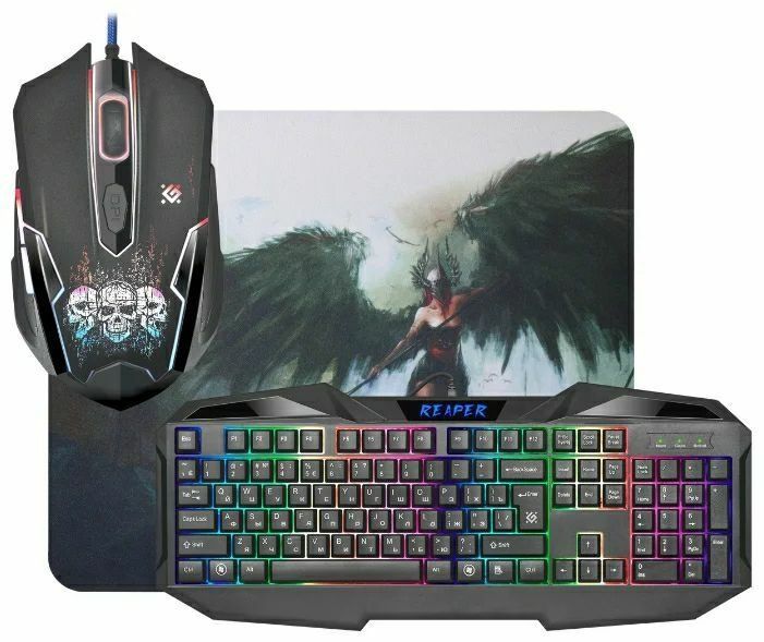 (3в1) Игровая клавиатура и мышка/мышь Defender REAPER/Anger