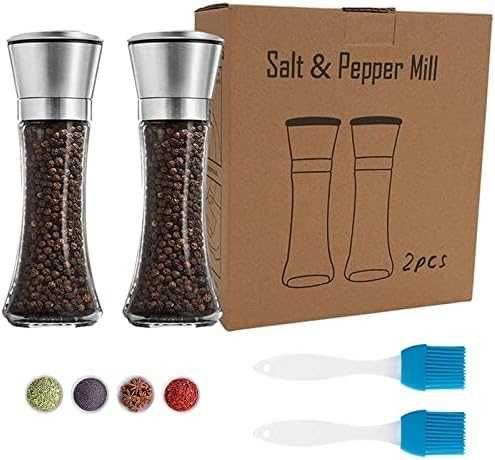Нов Комплект мелничка за подправки сол /пипер голям капацитет за кухня