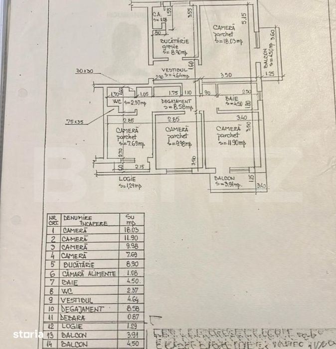 Apartament 4 camere, 77 mp, etaj intermediar, Titulescu-Cipariu