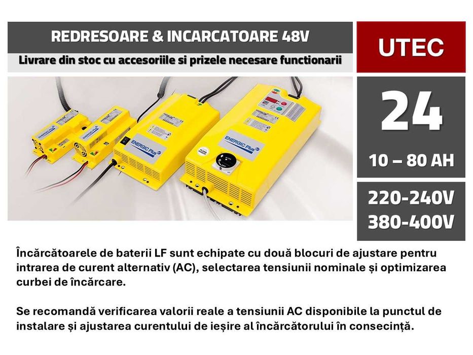 Încărcătoare si redresoare pt. baterii de stivuitoare si industriale