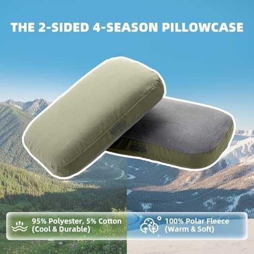 Нова Компактна възглавница за път кола къмпинг с калъфка зелена мемори пяна