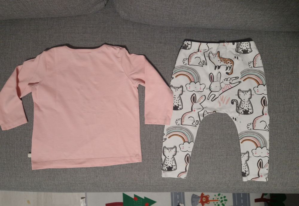 Set bluză și pantaloni Next, fetiță,  mărimea 9-12. Stare foarte bună