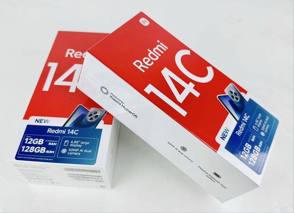 НОВ! Xiaomi Redmi 14C 128GB 6RAM Black / Blue / Green / Purple