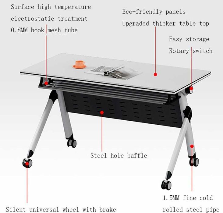 Раскладной комплект: стол и 2 стула Стол(120×60×75 см) m37