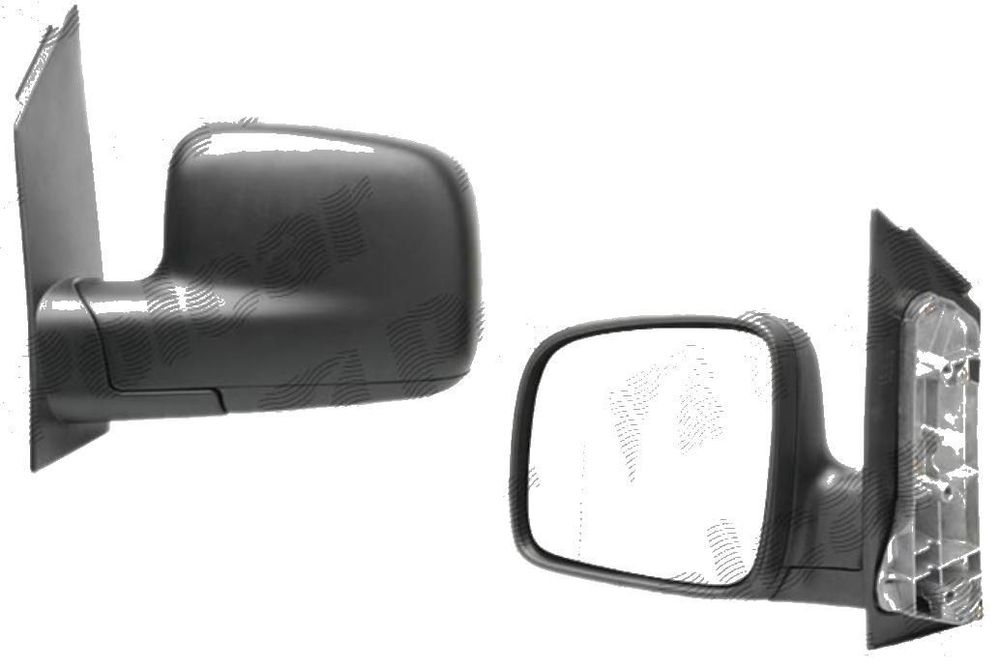 Oglinda exterioara VW Caddy 3/Life (2K) 03.2004-06.2015, Caddy (2K) 06.2015- (Model Furgon/BUS), stanga/dreapta Crom Asferica Manuala Fara Incalzire, carcasa neagra, View Max