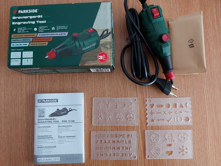 Aparat pentru gravura pe sticla, fier, lemn piatra etc Parkside
