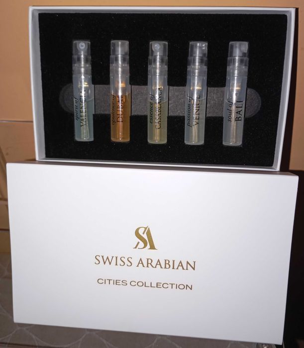 Мостри за парфюм Swiss Arabian. Cities Collection.