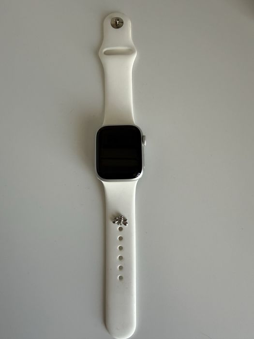 Apple Watch 9 Series 41 mm Silver Aluminum Case, Storm Blue Sport S/M