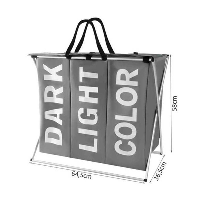 Сгъваем Кош за Пране с 3 Отделения