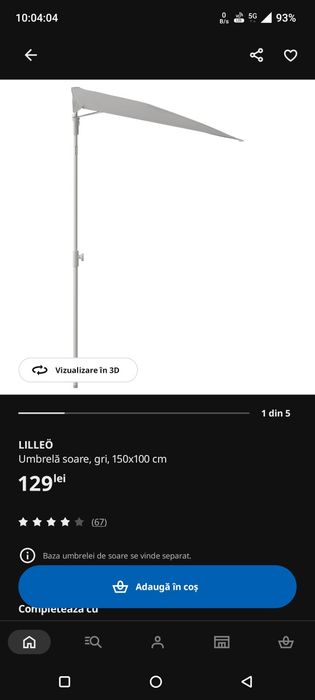 Umbrela balcon ikea + baza