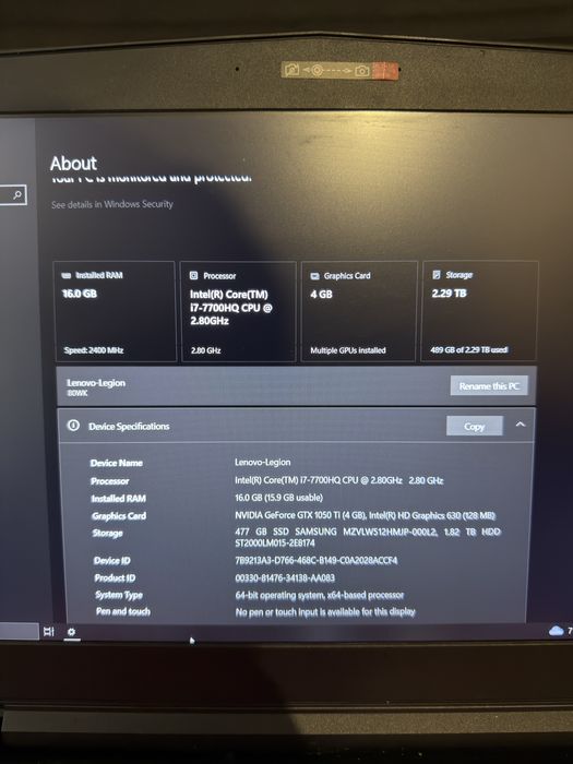 Vand laptop gaming Lenovo Legion Y520 + cooler 4 ventilatoare