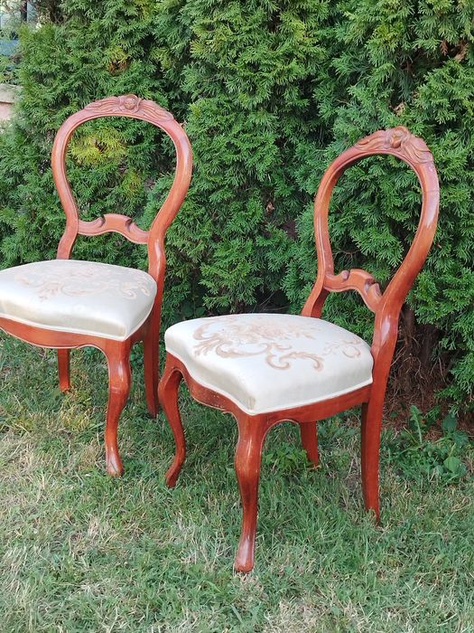 Антик столове стил Рококо,ръчно резбовани