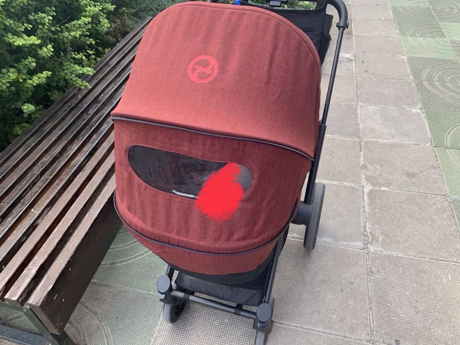 Комплект количка Cybex шаси, кош 2в1 , комарник, адаптери, чаша