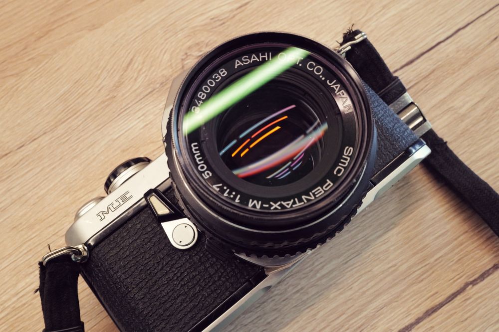 Aparat foto Pentax ME film obiectiv 50mm F1.8 SLR superb