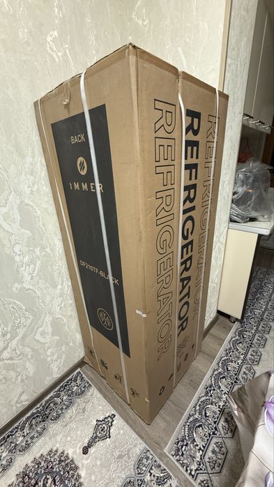 черный холодильник immer- black 210L