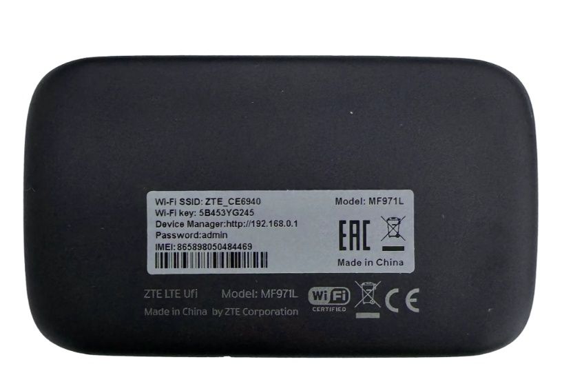 Mi-Fi router ZTE MF 971L nomli Beeline mifi router