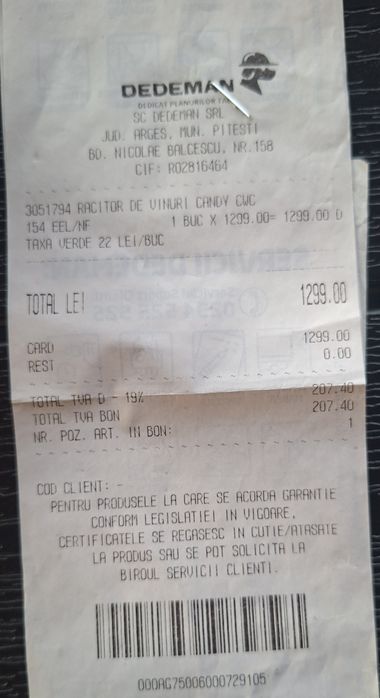 Răcitor vinuri Candy