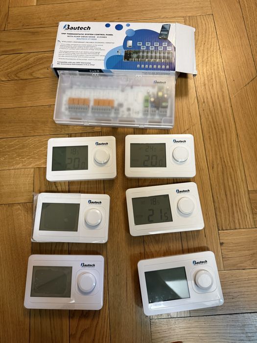 Set 6 senzori termostat casa Bautech i3cw + modul control CT-9200