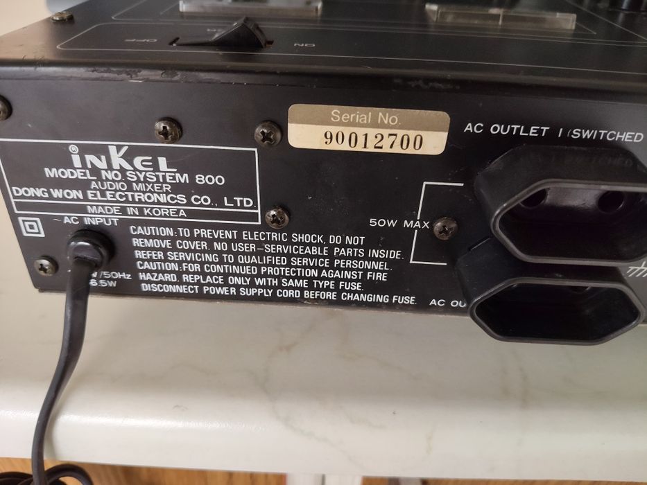 Inkel System 800 audio mixer, mixer, preamplificator vu metre