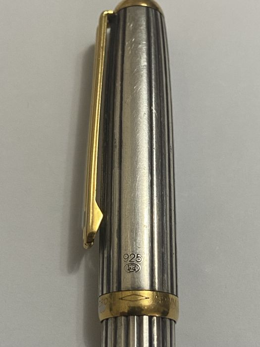 Pix anii 80 Spania Inoxcrom Sirocco 925 Silver Pen Fountain Pen Vtg