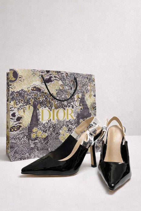 Pantofi DIOR J’Adior – Negri, Lăcuiți, Piele 100%, Premium