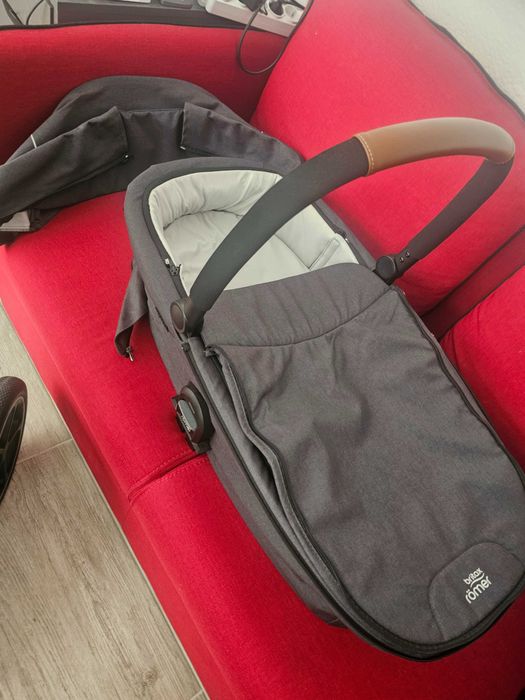 Set Britax Romer Modular  0 - 2 ANI - Scaun, Scoica, Landou, Sport, Baza Isofix Smile 5Z, Midnight Grey