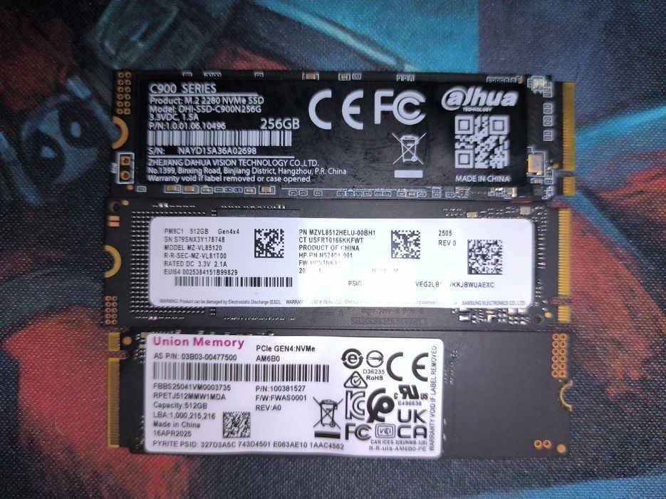 Продам 4 SSD M2 NVME