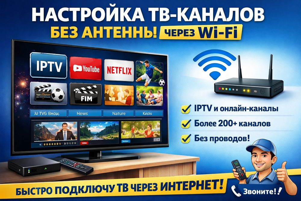 «Подключу каналы на Smart TV без антенны»