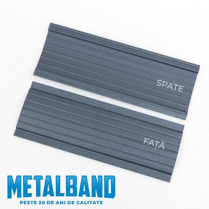 Sipca metalica vopsita mat maro ciocolatiu, caramiziu si gri de 0,45mm