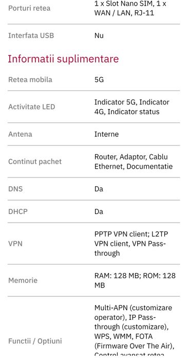 PRET DOAR AZI! Router 5G Sim Huawei CPE 5s Wi-Fi 6 Dual Band 3000MB/s