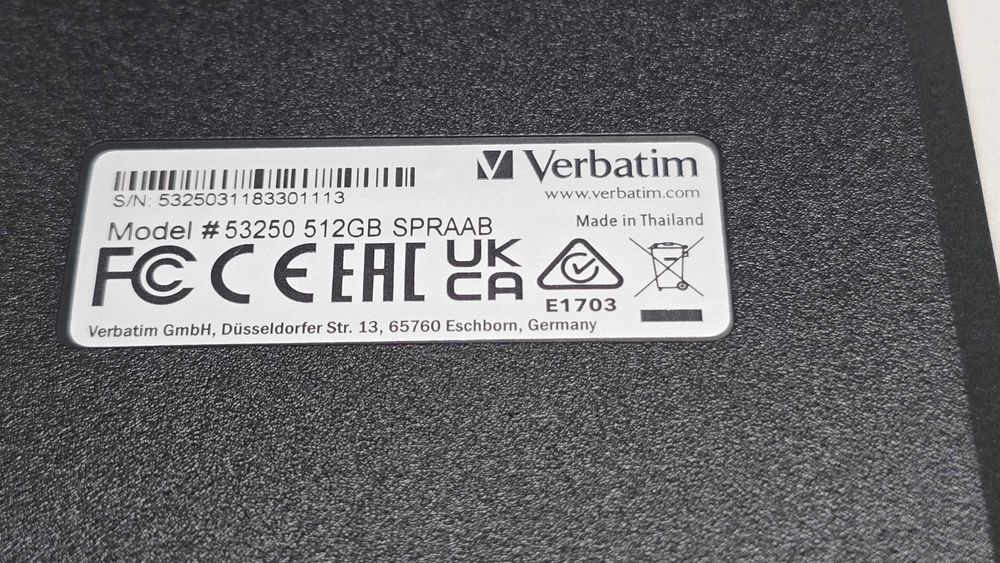 SSD extern Verbatim 512GB