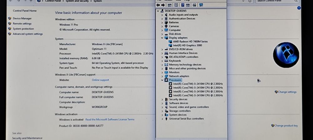 Vând laptop i5 2.300 Ghz 6 GB ram HDD 500 GB  placă video dedicată 1 G