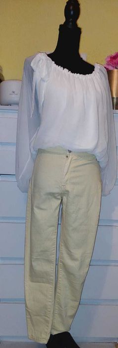 Blugi galben deschis Mango TRANSPORT GRATUIT