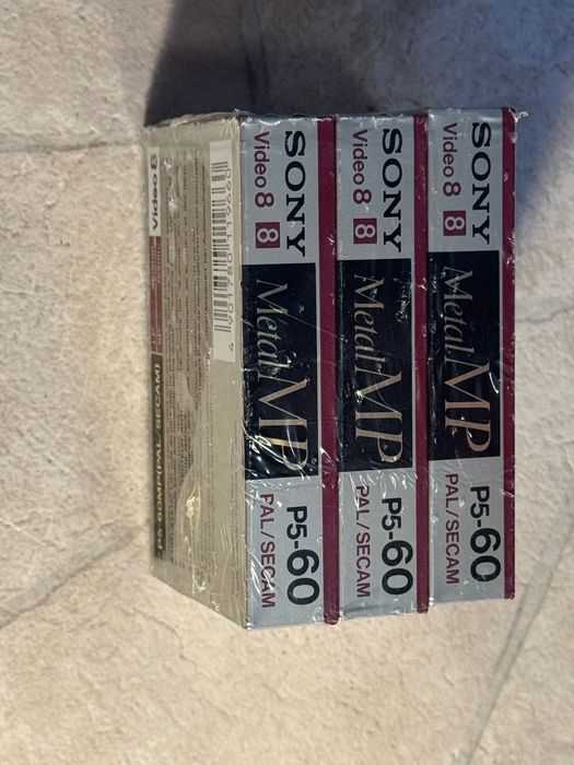 Set 3 casete video 8mm Sony metal MP60