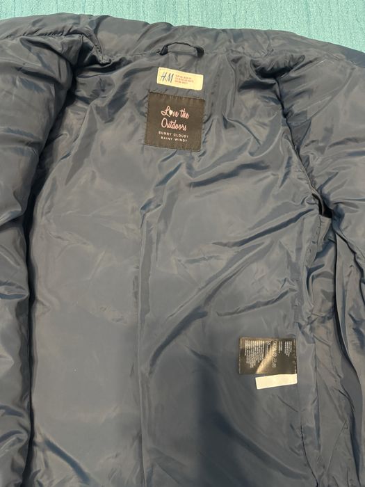 Детско яке HM в тъмно синьо, за момиче  10-11гадини, 146см