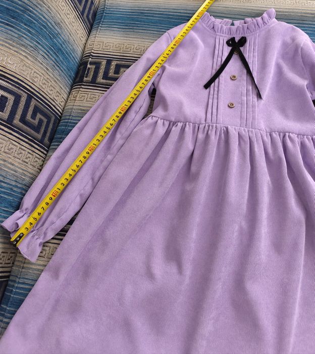 Вельветовое платье на девочку до 8 лет