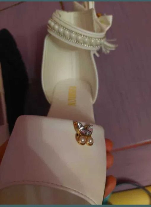 Sandale imitație piele casual evenimente cu perle 36