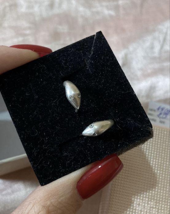 Серебряные сережки, змейки