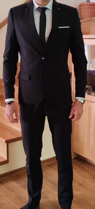 Costum negru barbati